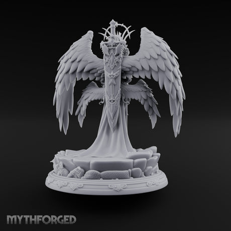Hands Clasped Angel Priestess Miniature for Dungeons and Dragons, Pathfinder or other TTRPGs