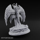 Hands Clasped Angel Priestess Miniature for Dungeons and Dragons, Pathfinder or other TTRPGs