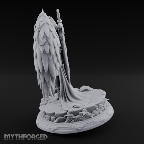 Hands Clasped Angel Priestess Miniature for Dungeons and Dragons, Pathfinder or other TTRPGs