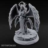 Hands Clasped Angel Priestess Miniature for Dungeons and Dragons, Pathfinder or other TTRPGs