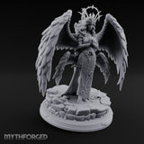 Hands Clasped Angel Priestess Miniature for Dungeons and Dragons, Pathfinder or other TTRPGs
