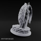 Hands Clasped Angel Priestess Miniature for Dungeons and Dragons, Pathfinder or other TTRPGs