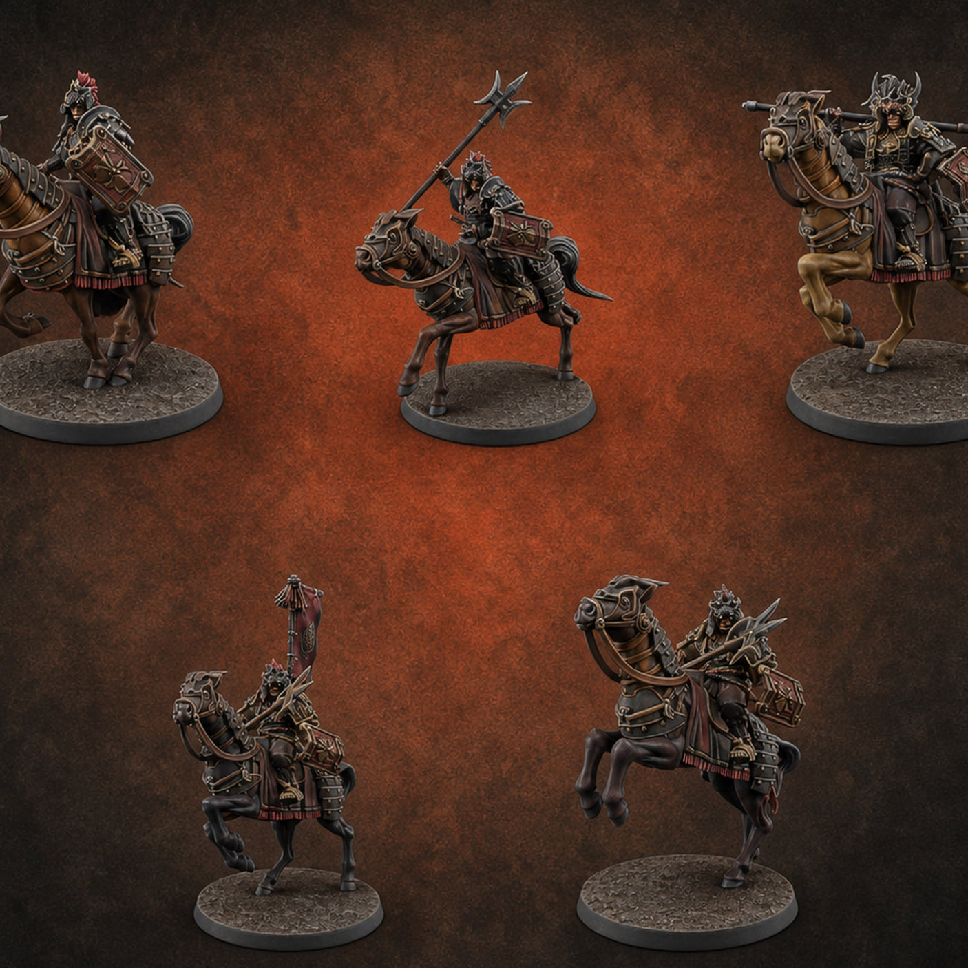 Hard Charging Nomad Cavalry — painted concept preview (miniature supplied unpainted)