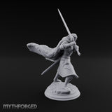 Cape Billowing Human Swordsman Miniature for Dungeons and Dragons, Pathfinder or other TTRPGs