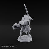 Cape Billowing Human Swordsman Miniature for Dungeons and Dragons, Pathfinder or other TTRPGs