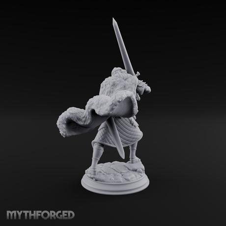 Cape Billowing Human Swordsman Miniature for Dungeons and Dragons, Pathfinder or other TTRPGs