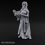 Harp Plucking Elf Bard Miniature for Dungeons and Dragons, Pathfinder or other TTRPGs