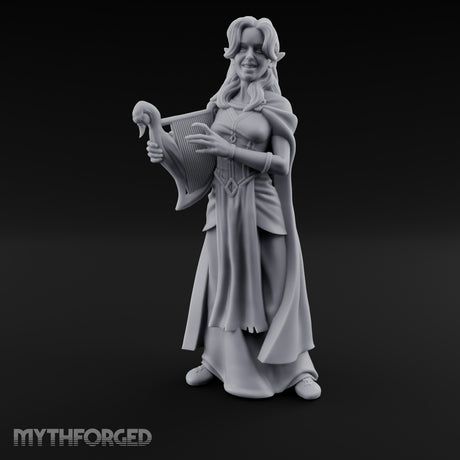 Harp Plucking Elf Bard