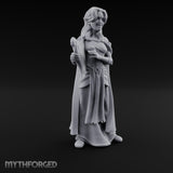 Harp Plucking Elf Bard Miniature for Dungeons and Dragons, Pathfinder or other TTRPGs
