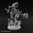 Hat Tipping Broom Riding Human Witch Miniature for Dungeons and Dragons, Pathfinder or other TTRPGs
