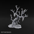 Wouldn't Climb It Twice Haunted Dead Tree with Crows, Broken Ladder and Skull Debris Base