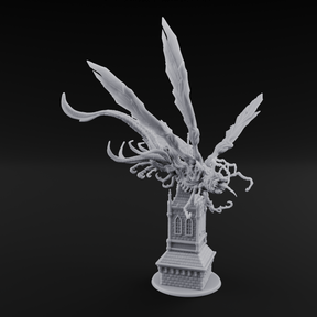 Bursting From The Spire Hunting Horror Miniature for Dungeons and Dragons, Pathfinder or other TTRPGs