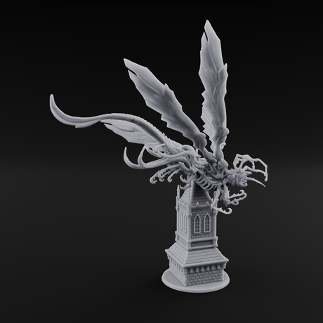 Bursting From The Spire Hunting Horror Miniature for Dungeons and Dragons, Pathfinder or other TTRPGs
