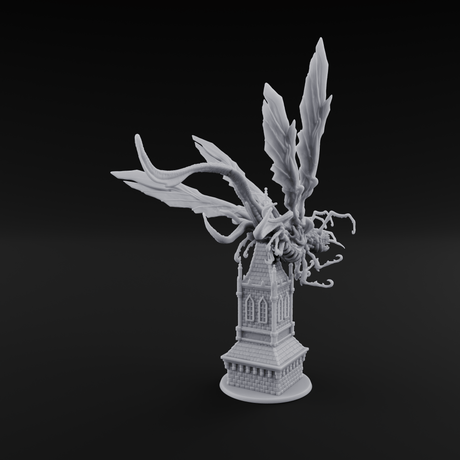 Bursting From The Spire Hunting Horror Miniature for Dungeons and Dragons, Pathfinder or other TTRPGs