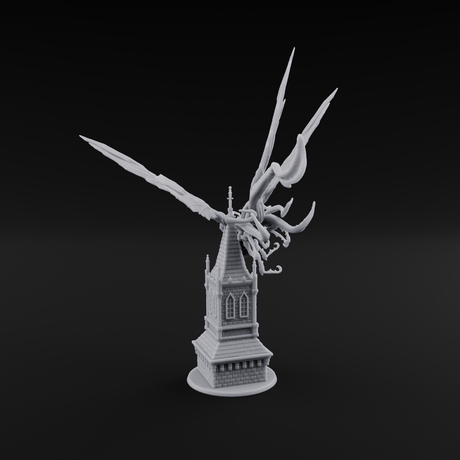 Bursting From The Spire Hunting Horror Miniature for Dungeons and Dragons, Pathfinder or other TTRPGs