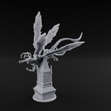 Bursting From The Spire Hunting Horror Miniature for Dungeons and Dragons, Pathfinder or other TTRPGs