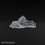 Rat King of the Rick Hay Piles with Broken Fence, Cartwheel, Pitchfork and Rats on Scenic Base