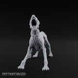 Head Back Howling Zombie Dog Miniature for Dungeons and Dragons, Pathfinder or other TTRPGs