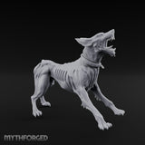 Head Back Howling Zombie Dog Miniature for Dungeons and Dragons, Pathfinder or other TTRPGs