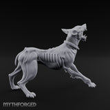 Head Back Howling Zombie Dog Miniature for Dungeons and Dragons, Pathfinder or other TTRPGs