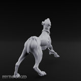 Head Back Howling Zombie Dog Miniature for Dungeons and Dragons, Pathfinder or other TTRPGs