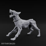 Head Back Howling Zombie Dog Miniature for Dungeons and Dragons, Pathfinder or other TTRPGs