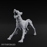 Head Back Howling Zombie Dog Miniature for Dungeons and Dragons, Pathfinder or other TTRPGs