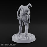 Head Lolling Shuffling Zombie Police Officer Miniature for Dungeons and Dragons, Pathfinder or other TTRPGs