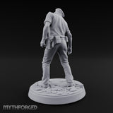 Head Lolling Shuffling Zombie Police Officer Miniature for Dungeons and Dragons, Pathfinder or other TTRPGs