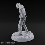 Head Lolling Shuffling Zombie Police Officer Miniature for Dungeons and Dragons, Pathfinder or other TTRPGs