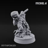 Smouldering Fire Dwarf Fighters A Miniature for Dungeons and Dragons, Pathfinder or other TTRPGs