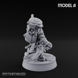 Smouldering Fire Dwarf Fighters A Miniature for Dungeons and Dragons, Pathfinder or other TTRPGs