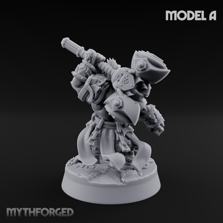 Smouldering Fire Dwarf Fighters A Miniature for Dungeons and Dragons, Pathfinder or other TTRPGs