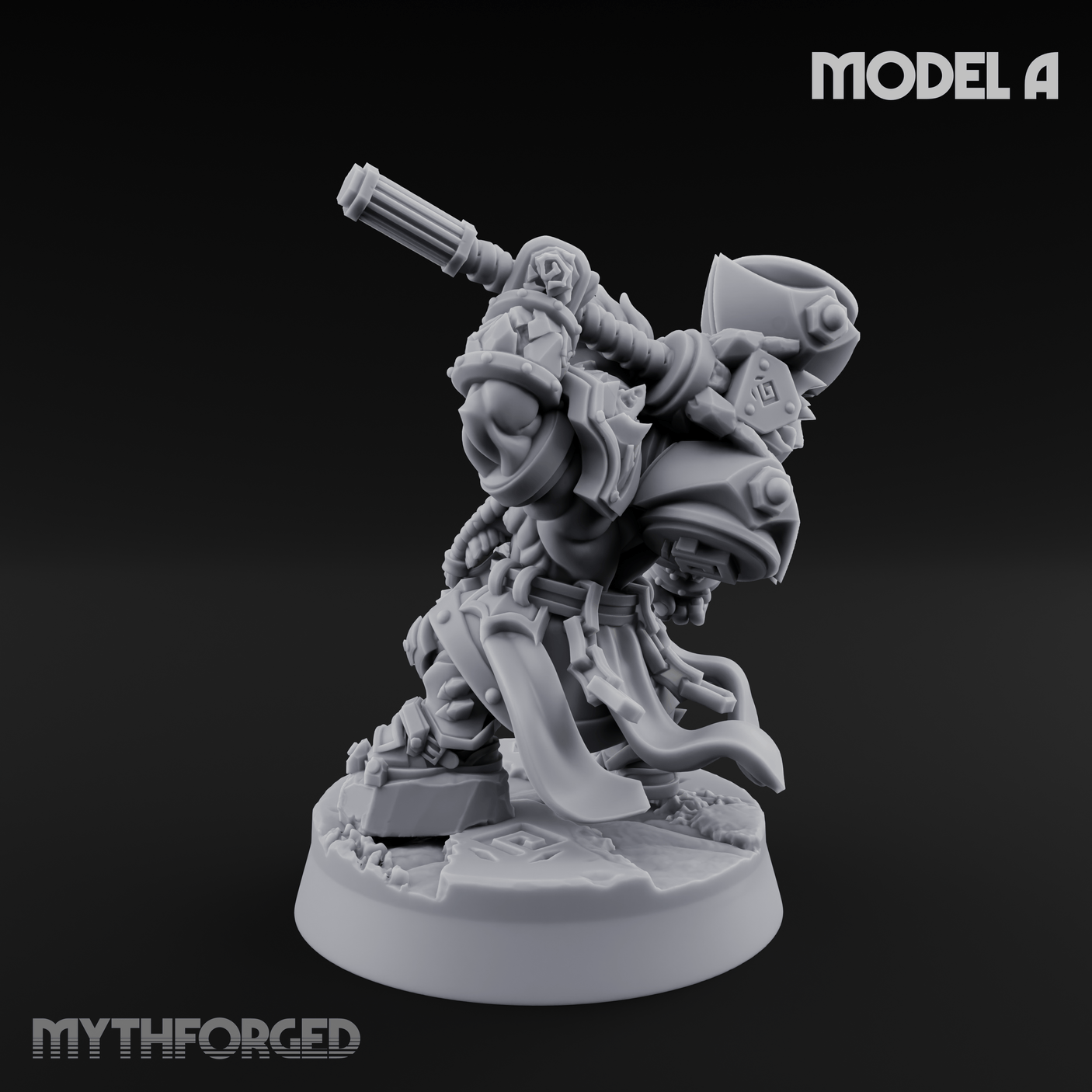 Smouldering Fire Dwarf Fighters A Miniature for Dungeons and Dragons, Pathfinder or other TTRPGs