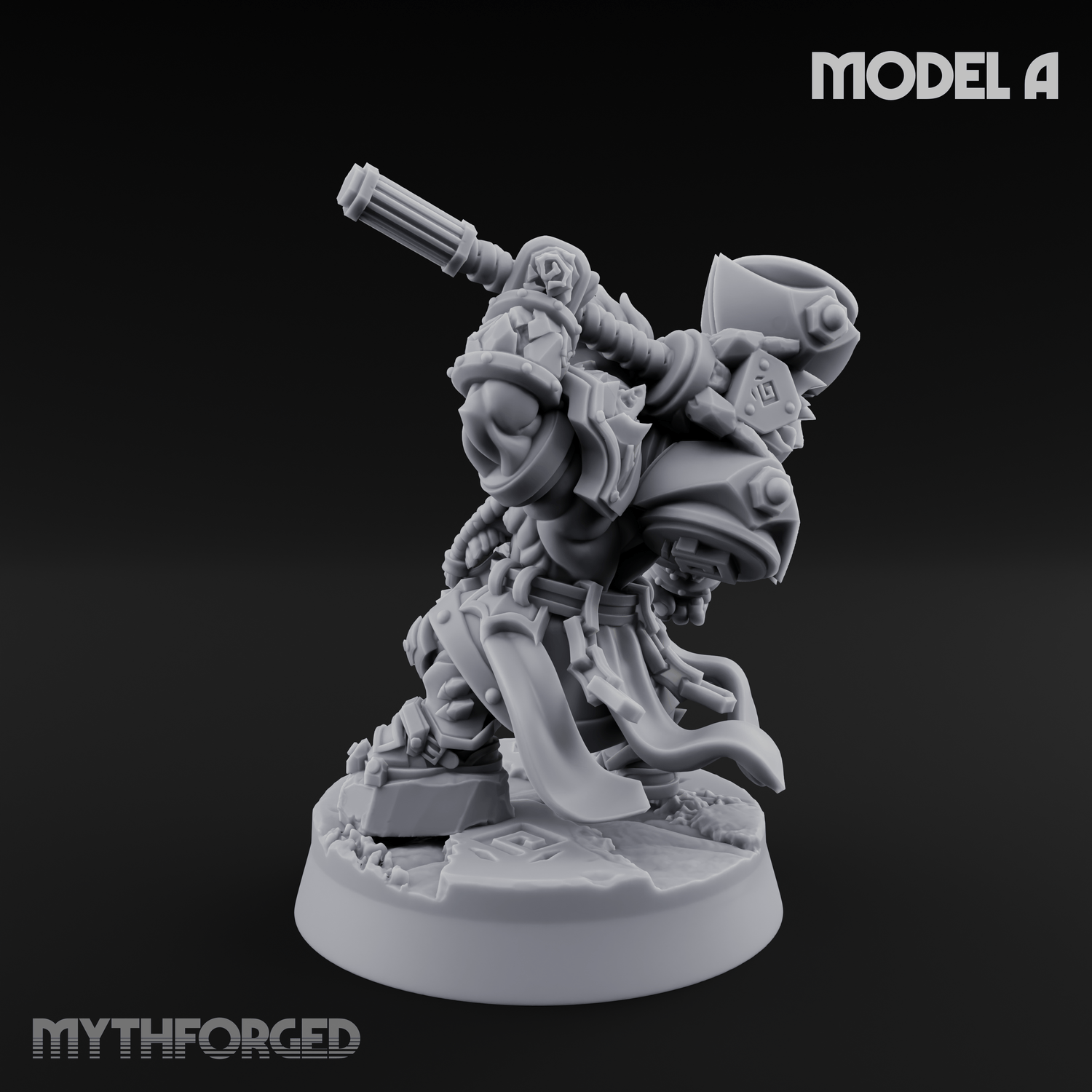 Smouldering Fire Dwarf Fighters A Miniature for Dungeons and Dragons, Pathfinder or other TTRPGs