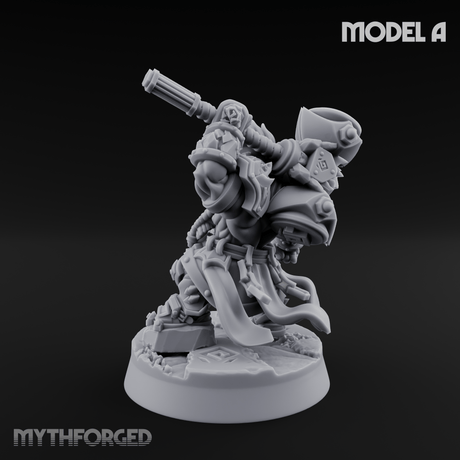 Smouldering Fire Dwarf Fighters A Miniature for Dungeons and Dragons, Pathfinder or other TTRPGs