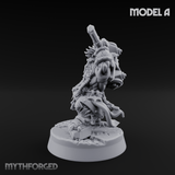 Smouldering Fire Dwarf Fighters A Miniature for Dungeons and Dragons, Pathfinder or other TTRPGs