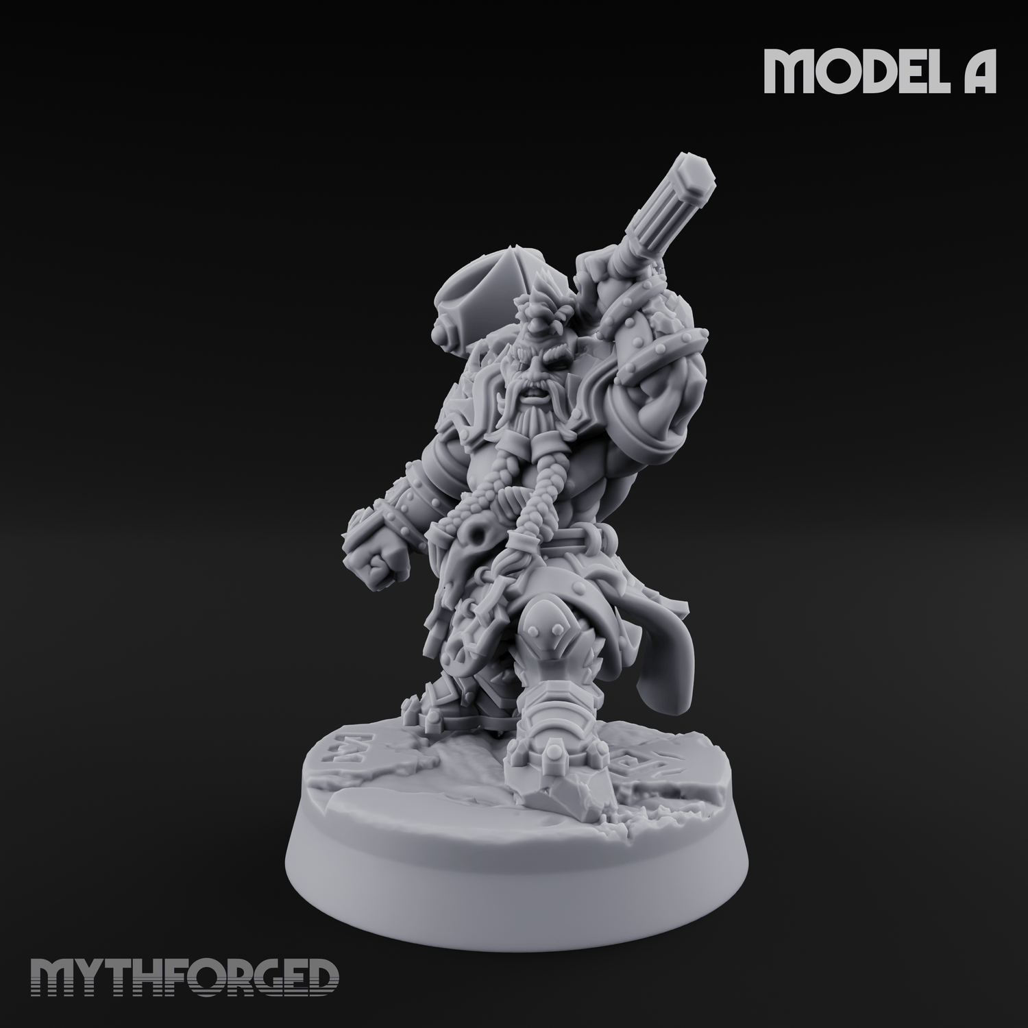 Smouldering Fire Dwarf Fighters A Miniature for Dungeons and Dragons, Pathfinder or other TTRPGs