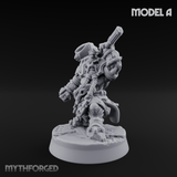 Smouldering Fire Dwarf Fighters A Miniature for Dungeons and Dragons, Pathfinder or other TTRPGs