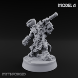Smouldering Fire Dwarf Fighters A Miniature for Dungeons and Dragons, Pathfinder or other TTRPGs