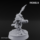 Smouldering Fire Dwarf Fighters B Miniature for Dungeons and Dragons, Pathfinder or other TTRPGs