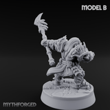 Smouldering Fire Dwarf Fighters B Miniature for Dungeons and Dragons, Pathfinder or other TTRPGs
