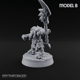 Smouldering Fire Dwarf Fighters B Miniature for Dungeons and Dragons, Pathfinder or other TTRPGs
