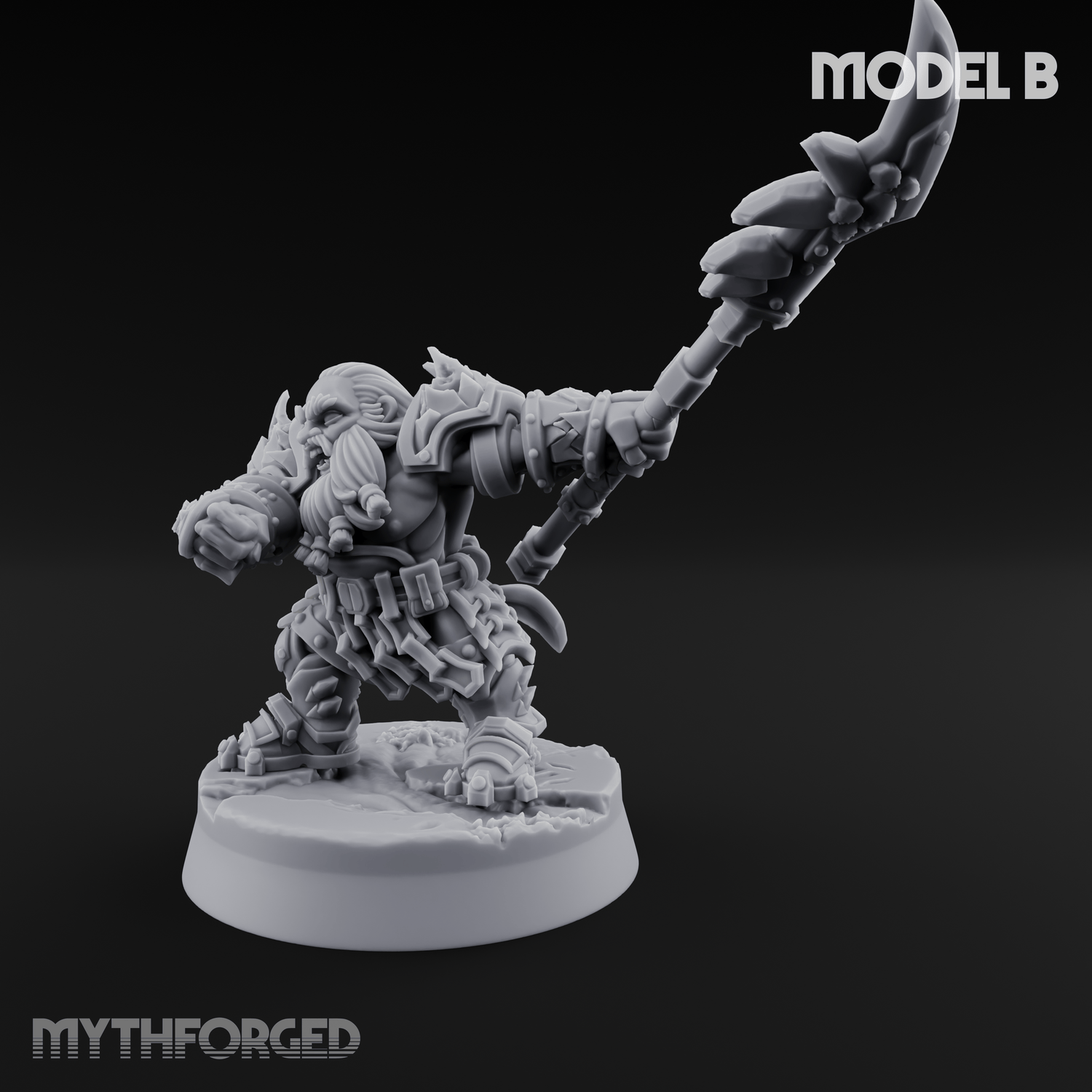 Smouldering Fire Dwarf Fighters B Miniature for Dungeons and Dragons, Pathfinder or other TTRPGs