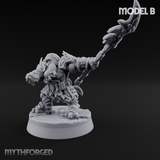 Smouldering Fire Dwarf Fighters B Miniature for Dungeons and Dragons, Pathfinder or other TTRPGs