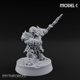 Smouldering Fire Dwarf Fighters Miniature for Dungeons and Dragons, Pathfinder or other TTRPGs