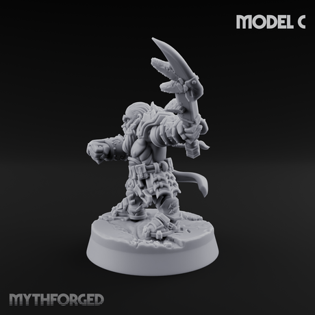 Smouldering Fire Dwarf Fighters C Miniature for Dungeons and Dragons, Pathfinder or other TTRPGs