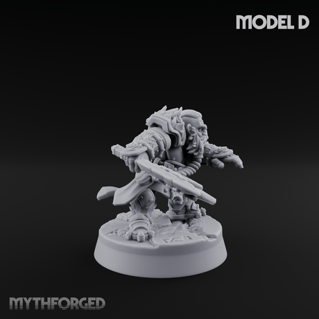 Smouldering Fire Dwarf Fighters D Miniature for Dungeons and Dragons, Pathfinder or other TTRPGs