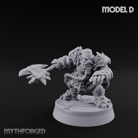 Smouldering Fire Dwarf Fighters D Miniature for Dungeons and Dragons, Pathfinder or other TTRPGs