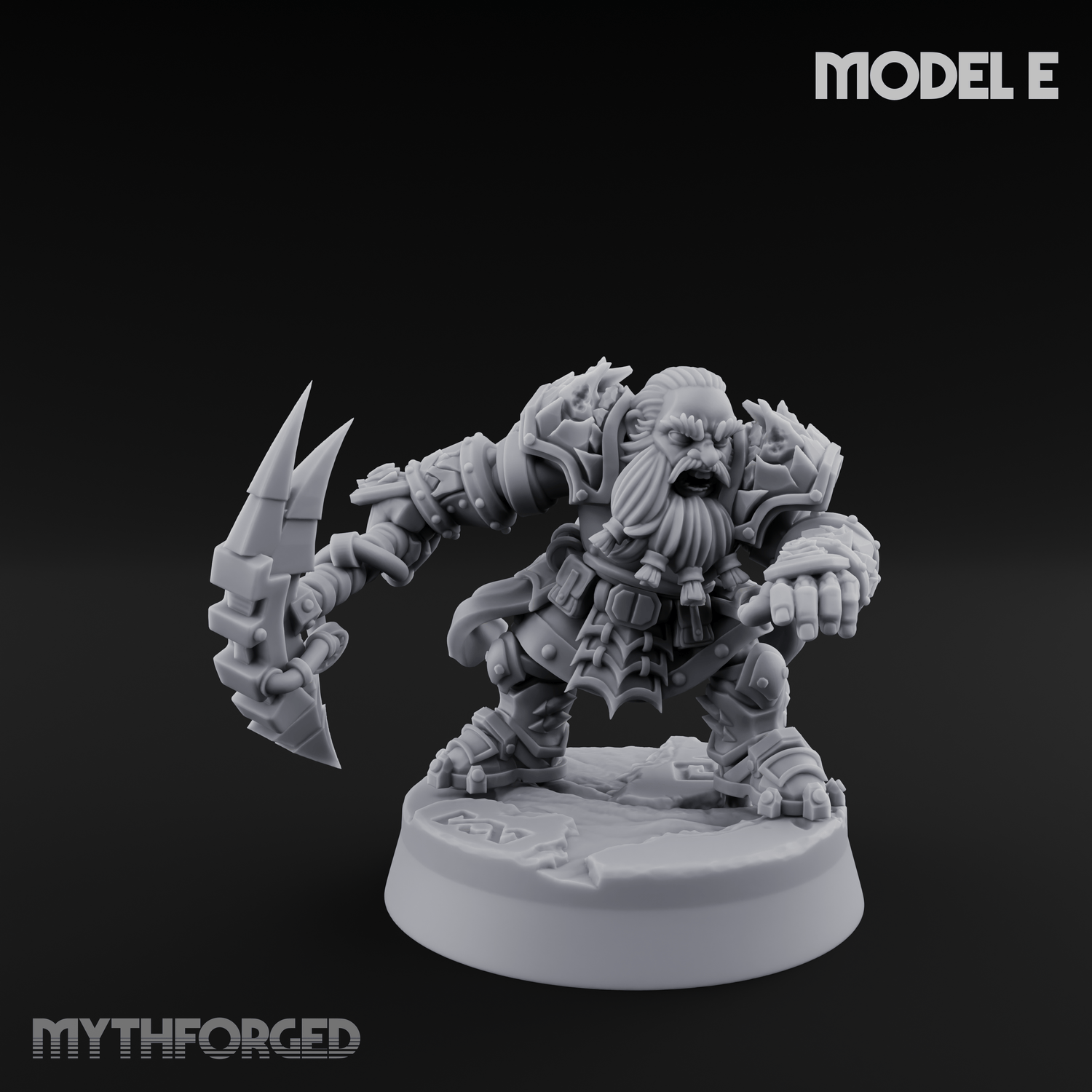 Smouldering Fire Dwarf Fighters Miniature for Dungeons and Dragons, Pathfinder or other TTRPGs